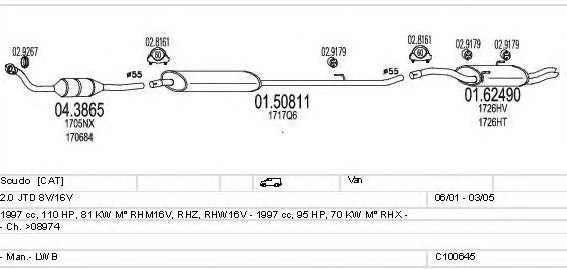 MTS C100645013374 Exhaust System